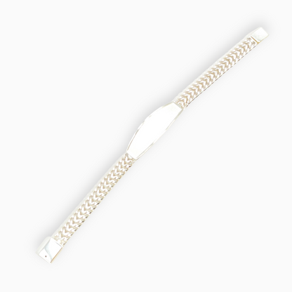 Brazalete Sólido de Plata | Pulsera de Plata de 18.5 cm de largo Calvario Joyas