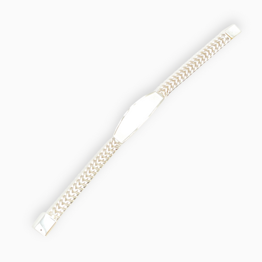 Brazalete Sólido de Plata | Pulsera de Plata de 18.5 cm de largo Calvario Joyas