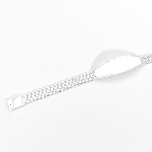 Brazalete Sólido de Plata | Pulsera de Plata de 18.5 cm de largo Calvario Joyas