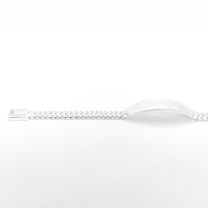 Brazalete Sólido de Plata | Pulsera de Plata de 18.5 cm de largo Calvario Joyas