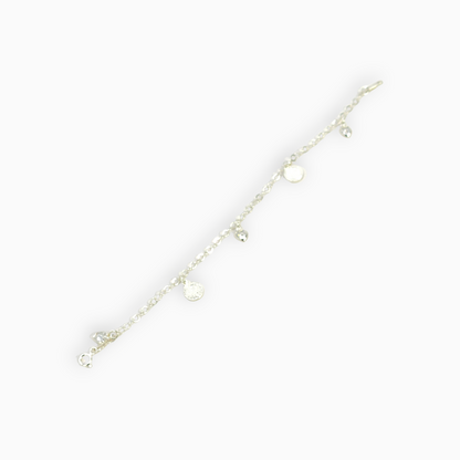 Pulso con dijes de Zirconia y Medallas de San Benito de 17.5 cm de largo Calvario Joyas