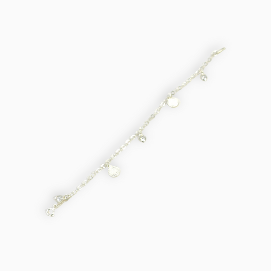 Pulso con dijes de Zirconia y Medallas de San Benito de 17.5 cm de largo Calvario Joyas