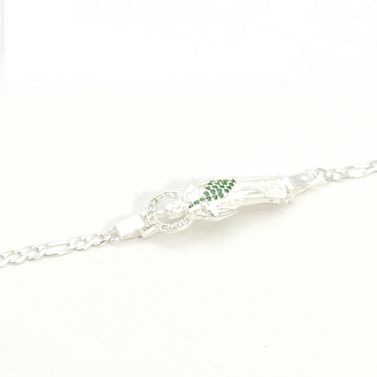 Esclava de San Judas de Plata de 19.5 cm de largo, Figura mide 3.5 cm de alto x 1 cm de ancho Calvario Joyas