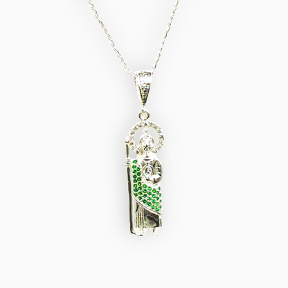 Dije de San Judas de Plata Tamaño Chico de 3.5cm de Alto x 1.2cm de Ancho Calvario Joyas