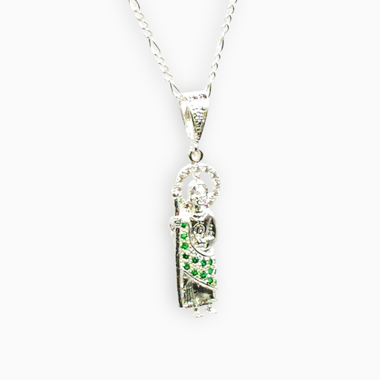 Dije de San Judas de Plata Tamaño Mini de 3.2cm de Alto x 1.1cm de Ancho Calvario Joyas