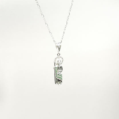Dije de San Judas de Plata Tamaño Mini de 3.2cm de Alto x 1.1cm de Ancho Calvario Joyas