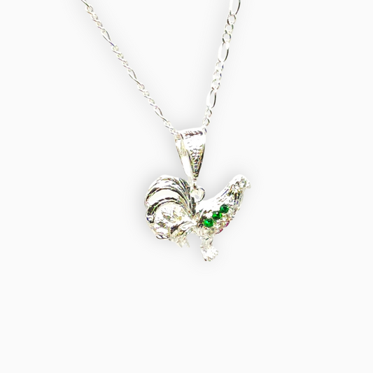 Dije de Gallo de Plata Chico de 1.8cm de Alto x 2cm de Ancho Calvario Joyas