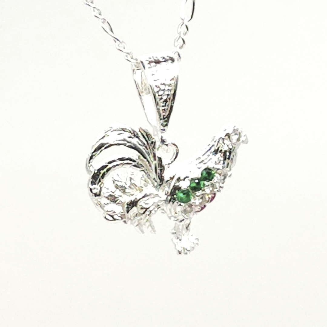 Dije de Gallo de Plata Chico de 1.8cm de Alto x 2cm de Ancho Calvario Joyas