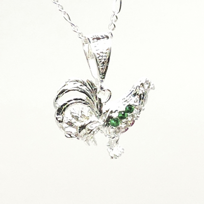 Dije de Gallo de Plata Chico de 1.8cm de Alto x 2cm de Ancho Calvario Joyas