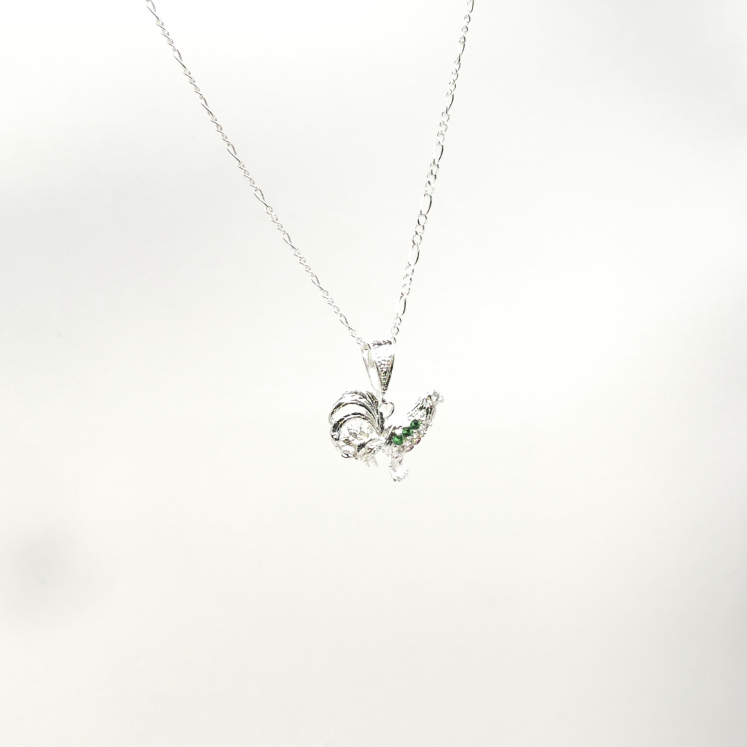Dije de Gallo de Plata Chico de 1.8cm de Alto x 2cm de Ancho Calvario Joyas